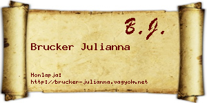 Brucker Julianna névjegykártya
